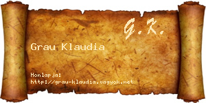 Grau Klaudia névjegykártya